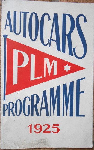Autocars plm programme - plm, 1925