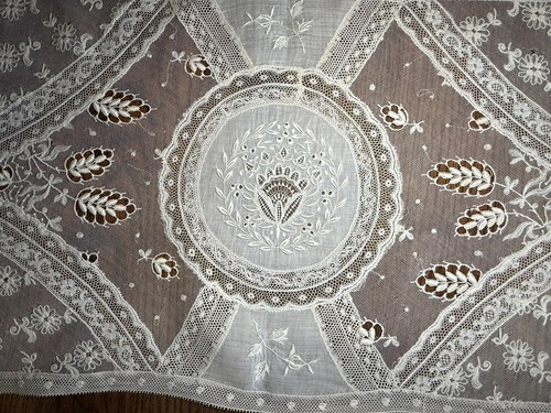 Dentelle ancienne chemin de - -,