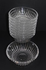 Set of 9 Val St Lambert Crystal Balmoral Berry Dessert Bowls 4 7/8 in  Signed
