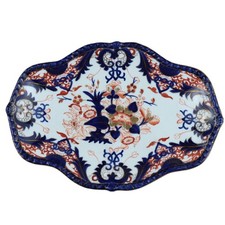 Antique Bloor Period Royal Crown Derby King’s Platter – Gadroon Edge 12" x 8.5"