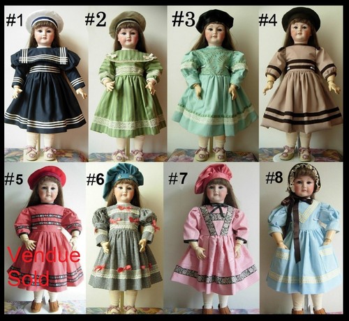 Robe poupée ancienne - robe, sfbj