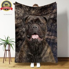 Brindle Cane Corso Fleece Blanket, Dog Lover Gift, Birthday Xmas Present