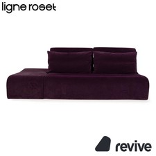 Ligne Roset Downtown Tissu Canapé Trois Places Violet Fonction Manuelle