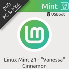 DISQUE DVD LINUX MINT 21 VANESSA 64Bit BOOTABLE DISC INSTALLATION & LIVE