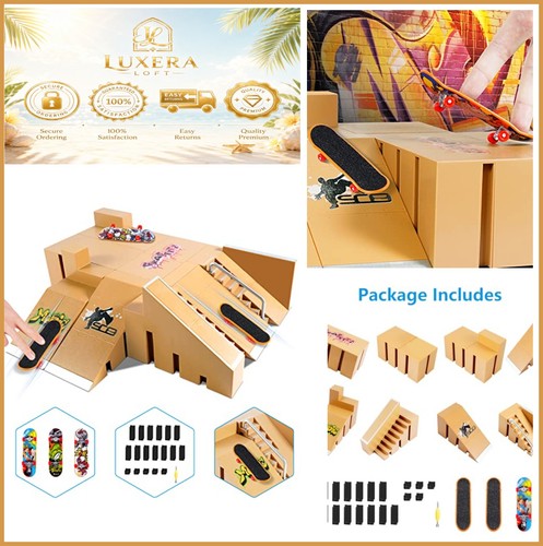 Finger skateboard park kit - finger,