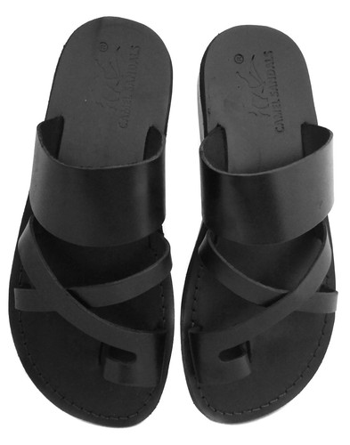 Noir sandales cuir pour - cuir,