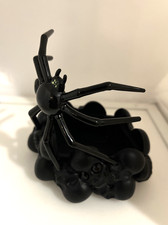 BATH & BODY WORKS Black Scull & Spider Hand Soap Foam Holder NOISE Halloween EUC
