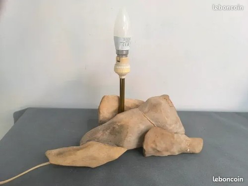 Lampe salon pierre naturel