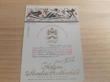 wine label Chateau Mouton Rothschild 1957 specimen wine label André Masson