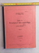 NOTES DE RESISTANCE DES