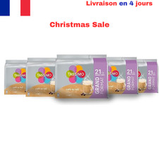 105 Dosettes Café au Lait, Compatibles avec les machines TASSIMO, 105 Cafés