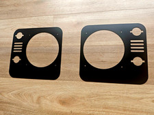 ✌ Black Front Light Surrounds Pair - Land Rover Defender 90 110 Matt ✌