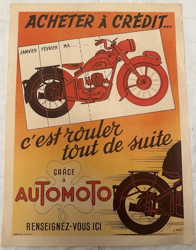 Affiche originale automoto - affiche,