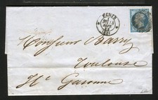 Rare lettre de Paris pour