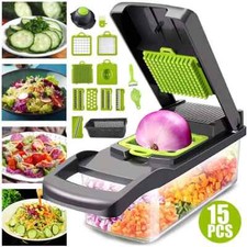 15-In-1 Vegetable Fruit Chopper Cutter Food Onion Veggie Dicer Slicer Kitchen