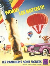 ADVERTISING 1980 GO WEST Les Rancher's Boots Are Signed