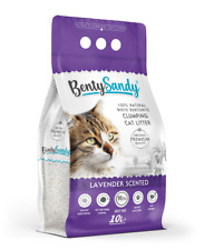 BentySandy Litière Pour Chats Parfumée Lavande Bentonite Blanche Naturelle 10L