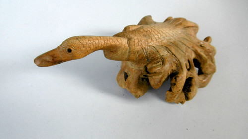 Figurine canard sculpté - figurine,