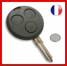 Coque Clé 3 Boutons avec lame pour Smart Fortwo 450 Coupé Forfour Roadster +Pile