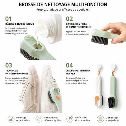 Brosse nettoyage chaussures - brosse,