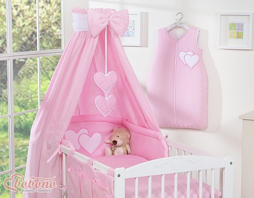 Ciel lit tissu cœurs - -,