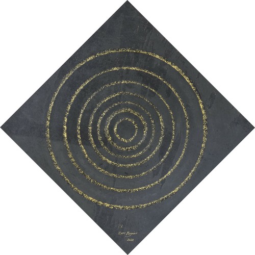 Tableau paillettes or - en,