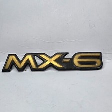 Mazda MX-6 Emblem #GA2A51720 Badge Nameplate Plastic Gold Tone Script Part OEM