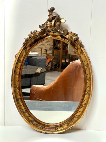 Miroir ancien ovale - miroir,