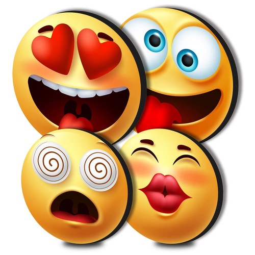 Lot emoji cache - emoji, cache-plaques