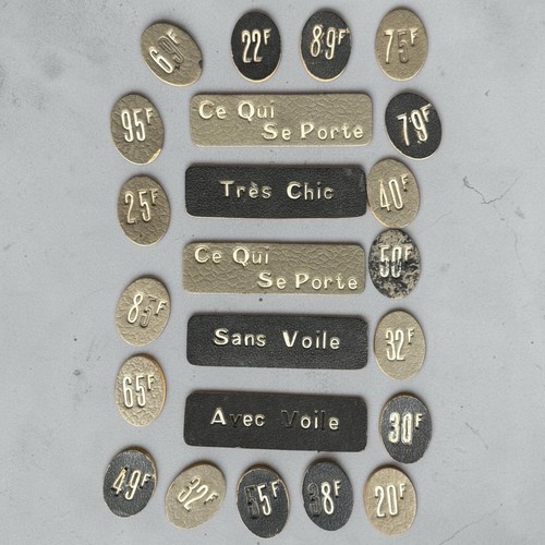 Lot etiquettes chapeau avec - lot,