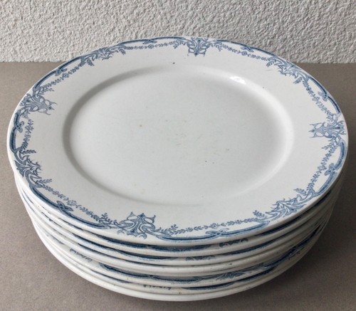Assiettes plates digoin - 8,
