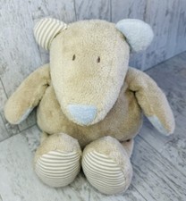 Dimpel Teddy Bear Brown Blue Striped Ear Feet Plush Stuffed Animal Rare Lovey