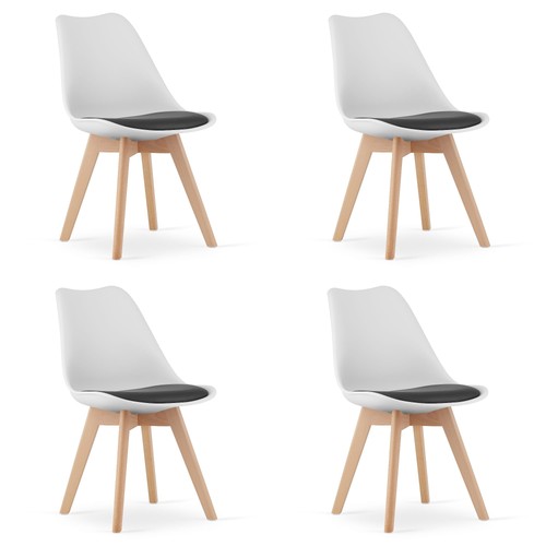 Chaise mark noire blanche - noire, /