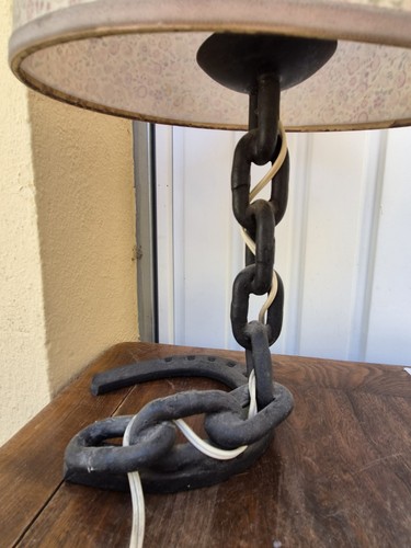 Lampe fer cheval - et, chaîne