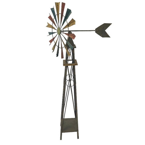 Moulin vent fer - moulin, 52x42x126cm