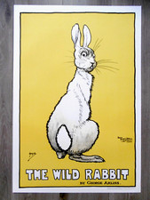 ARLISS George Affiche litho THE WILD RABBIT Lapin Andrews english Theatre actor