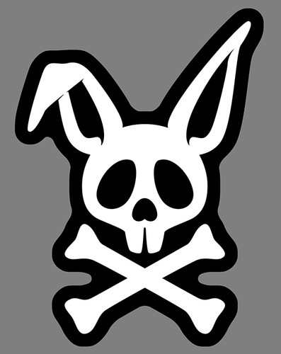 Sticker lapin squelette - sticker, skull