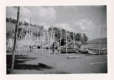 OLD PHOTOGRAPH ~1950 STOPOVER IN GUADELOUPE IN THE FISHING PORT