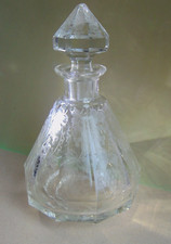 Gros flacon cristal gravé