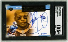 2000 Upper Deck Ovation Eddie George Super Signatures Auto Gold 23/50 SGC 5