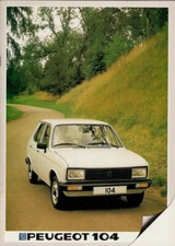 Peugeot 104 5-dr 1982-1983 UK Market Sales Brochure GL, GR, SR, SR Custom & S