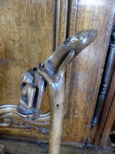 art populaire  canne sculptée