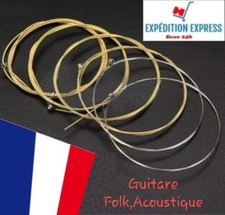  Set jeu de 6 cordes guitare acoustique BRONZE .