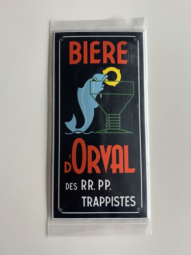 Plaque émaillée orval - plaque, bière