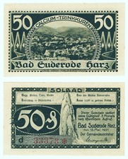 ?BAD SUDERODE in RESIN 1921: "Calcium Drinking Cures", d-50 Pfg. MISPRINT ¹