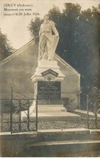 ARDENNE COUCY (photo card) monument to the dead