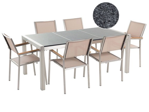 Table jardin 6 chaises - 6,