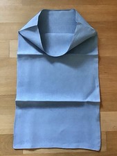 VINTAGE DAMASK LINEN BREAD BAG LINEN DYED BLUE IN VGC ORIGINAL FRANCE