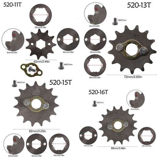 520 chain 20mm front - 520, sprocket