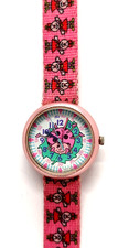 SWATCH montre flik flak Vintage 1995 "rose Floral Lady Bug"